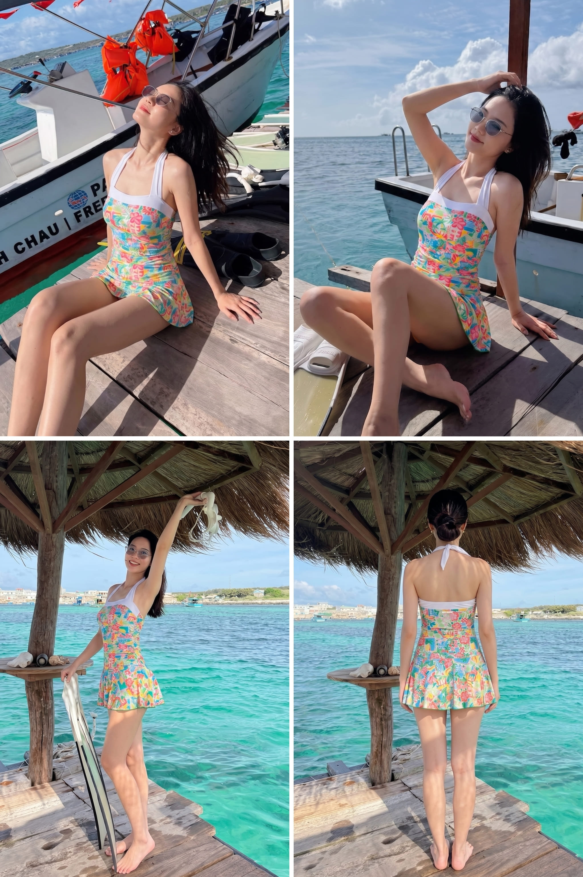 Một mảnh váy bèo ngắn, kiểu ngang - BS282_HOT