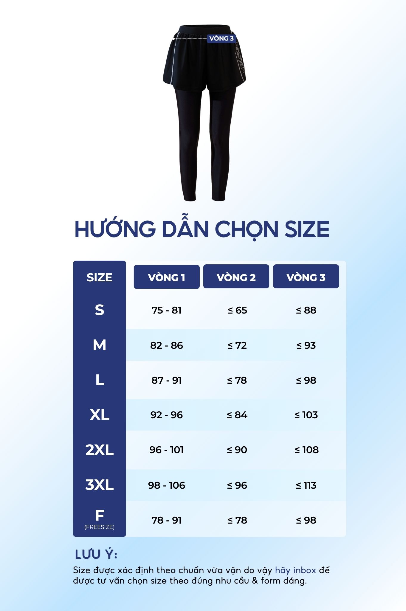 Quần bơi 2 lớp quần dài - Đen Trắng