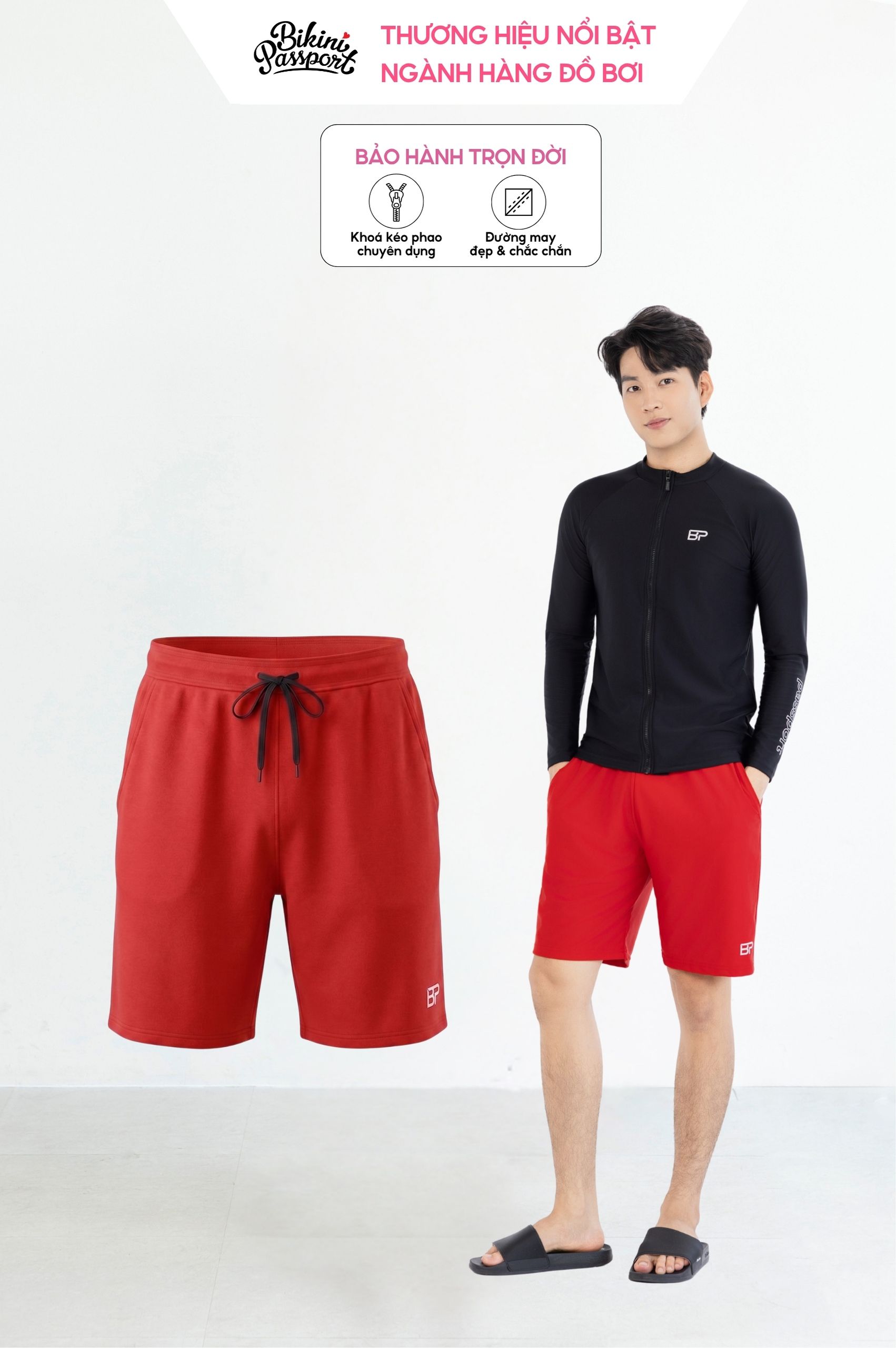 Quần bơi Nam ống rộng - BS679_RD