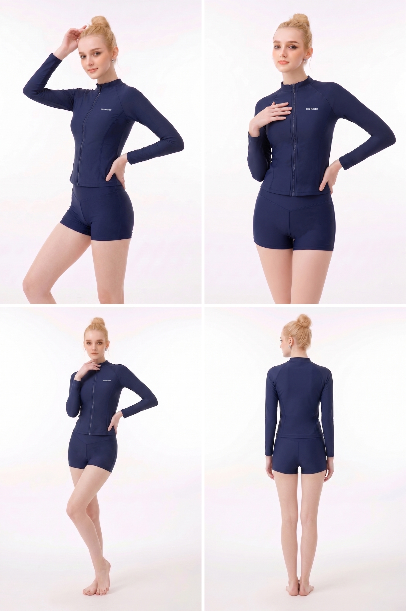 Quần bơi lẻ cạp cao & kín đáo - Xanh Navy