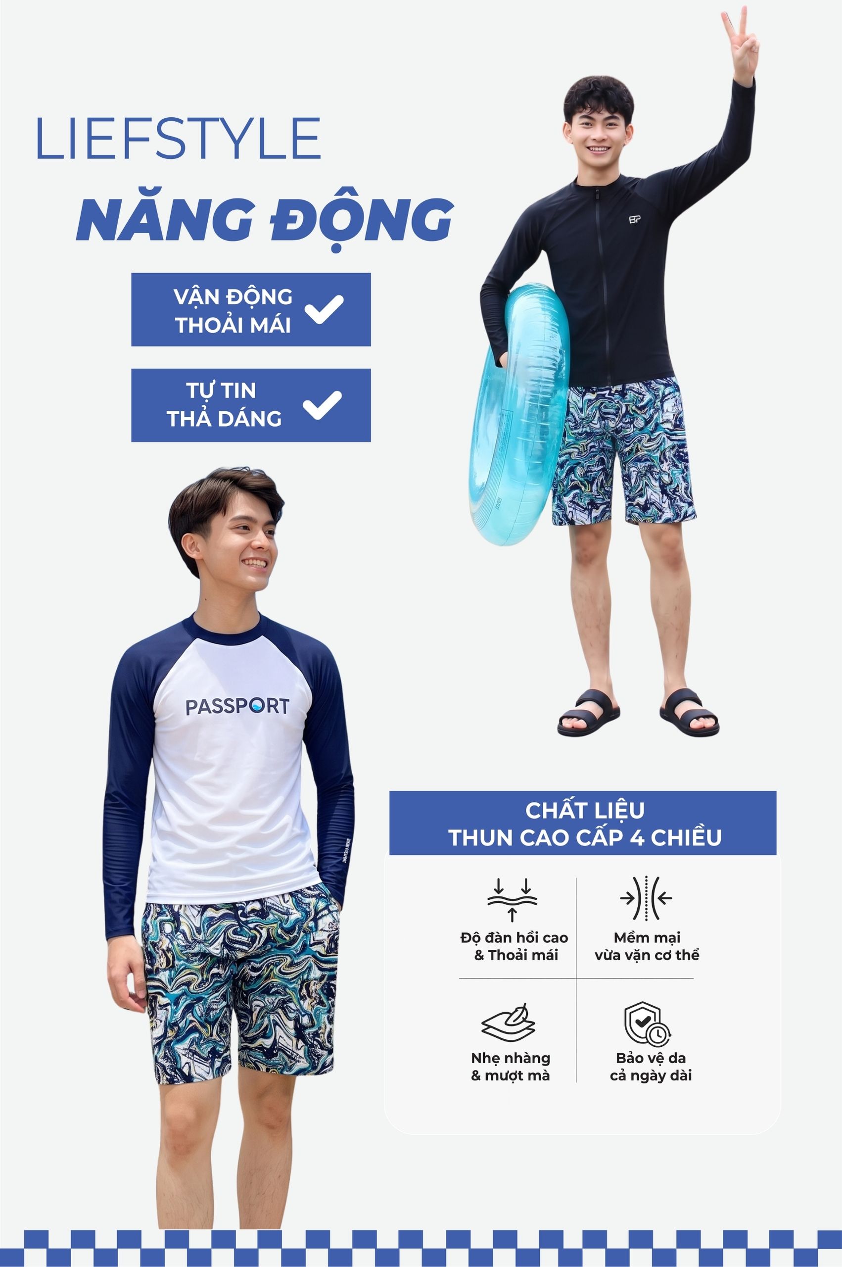 Quần bơi nam - BS479_NV