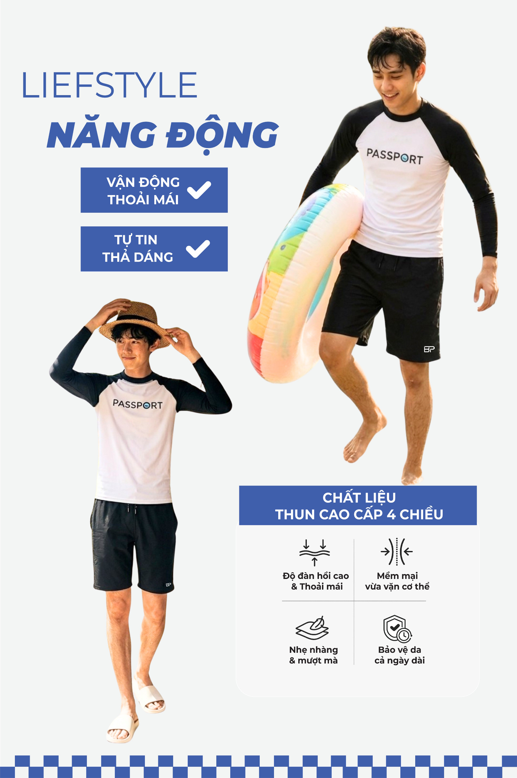 Quần bơi nam - Đen