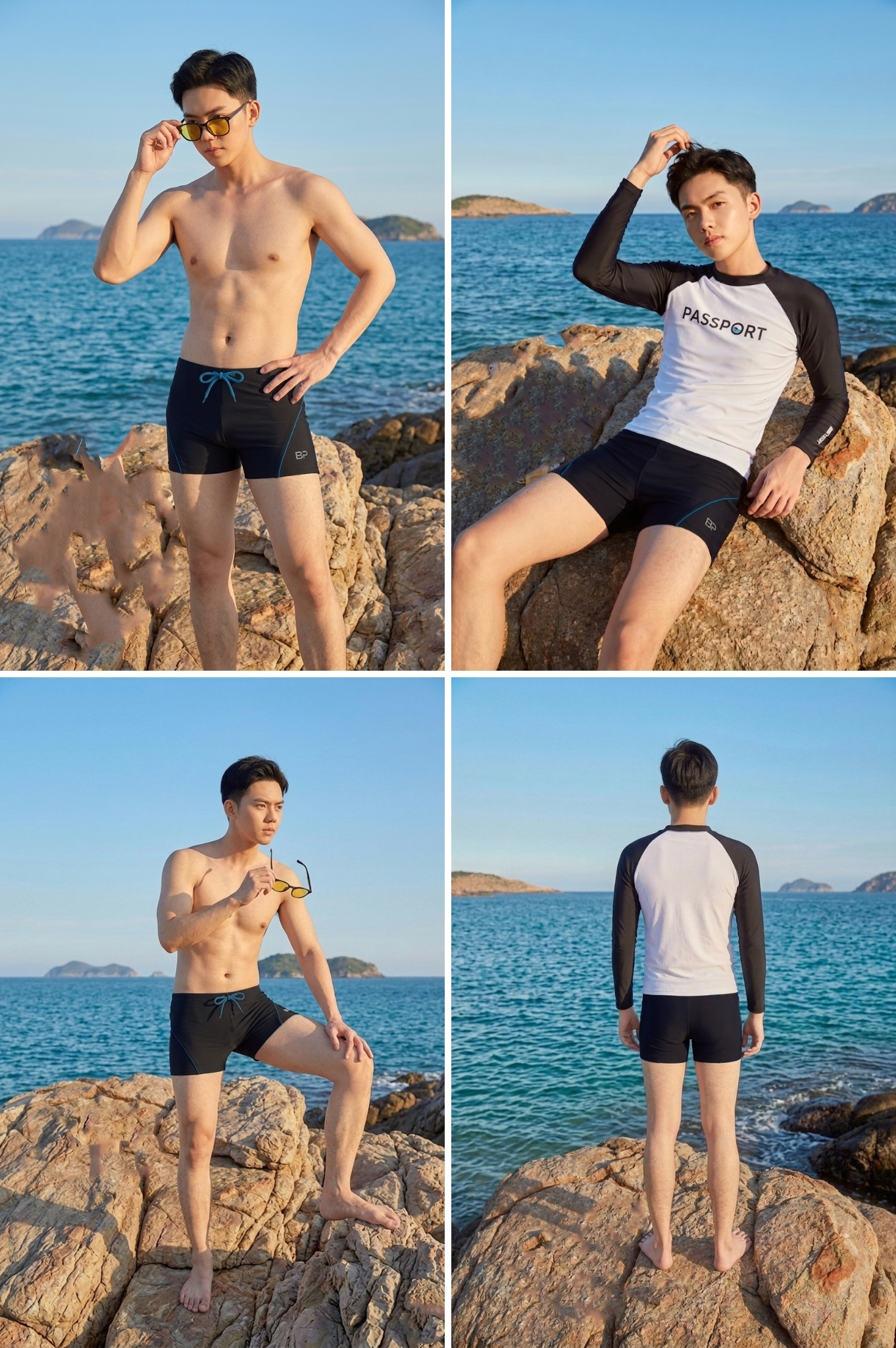 Quần bơi nam boxer - BSV007_BL