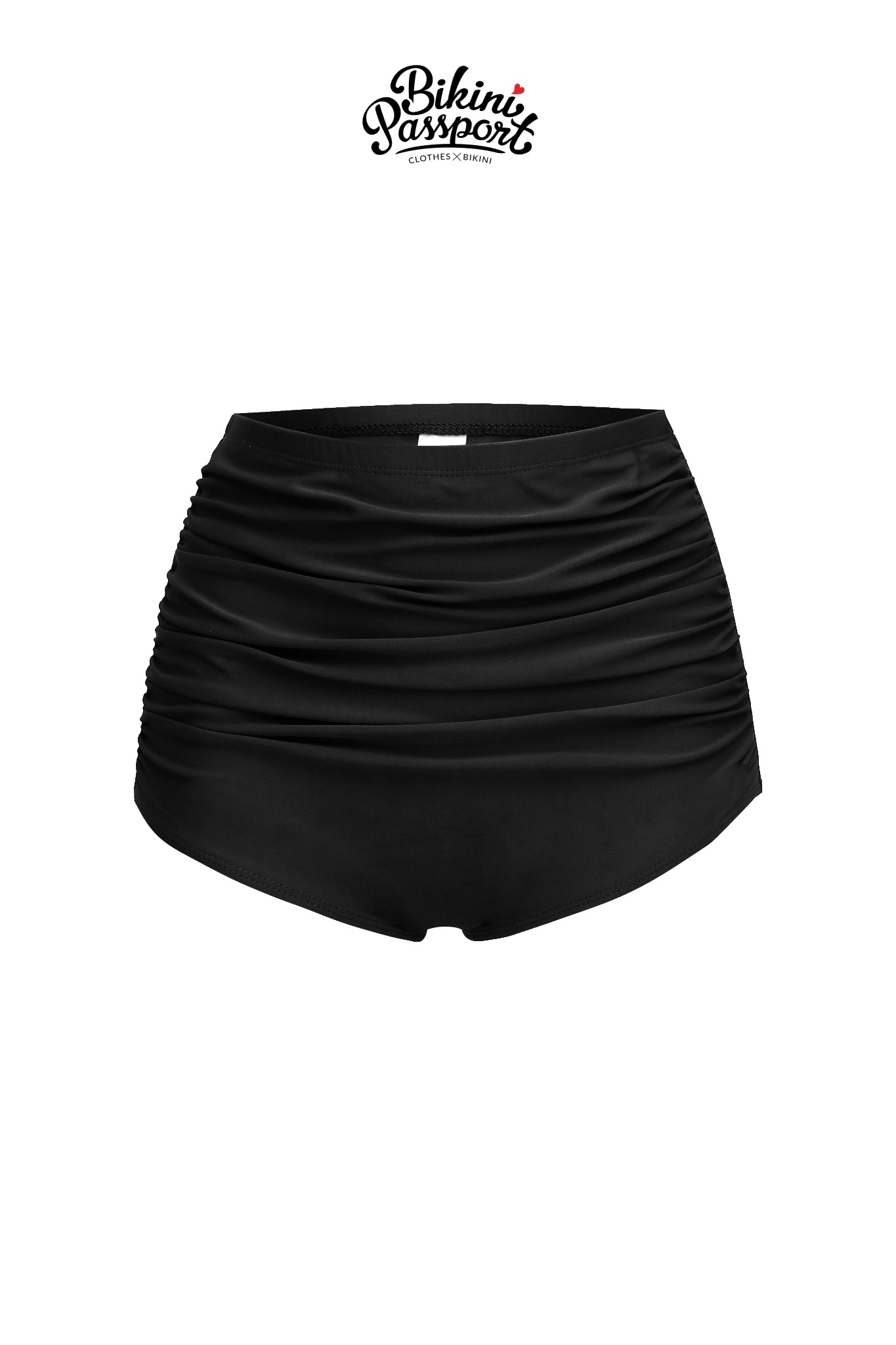 Quần bơi nữ xếp ly che bụng - Đen
