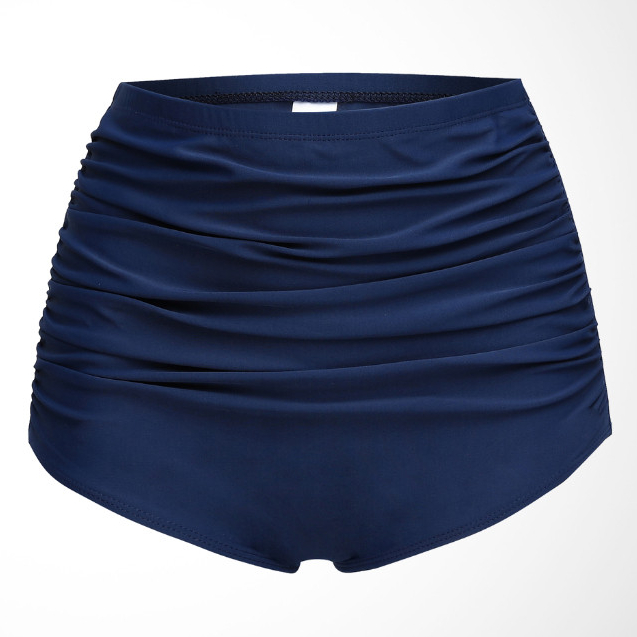Quần bơi nữ xếp ly che bụng - Xanh navy