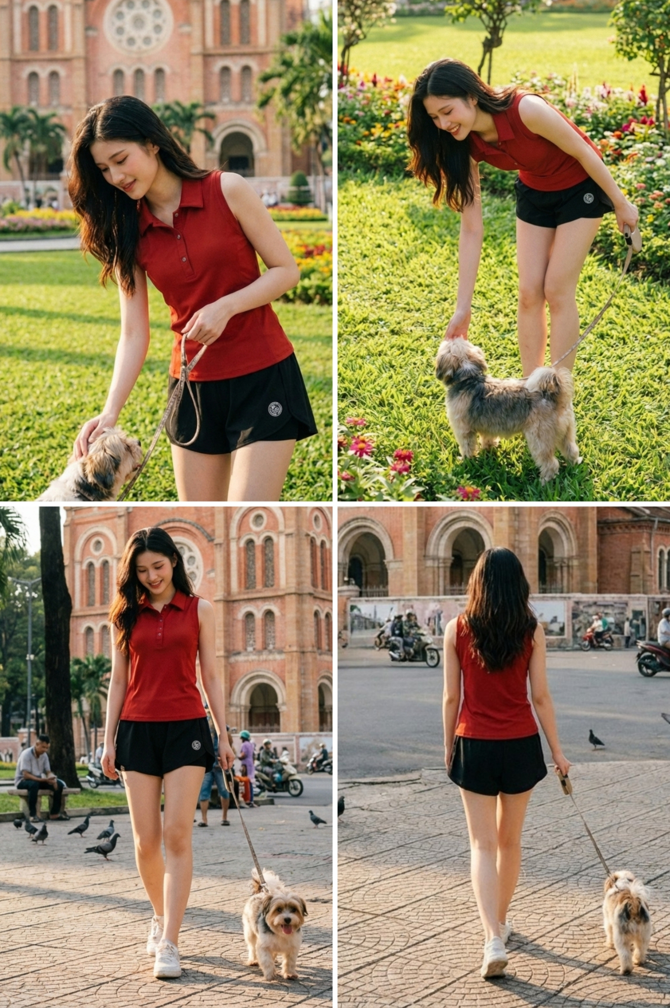 Quần bơi short 2 lớp DTF - Đen