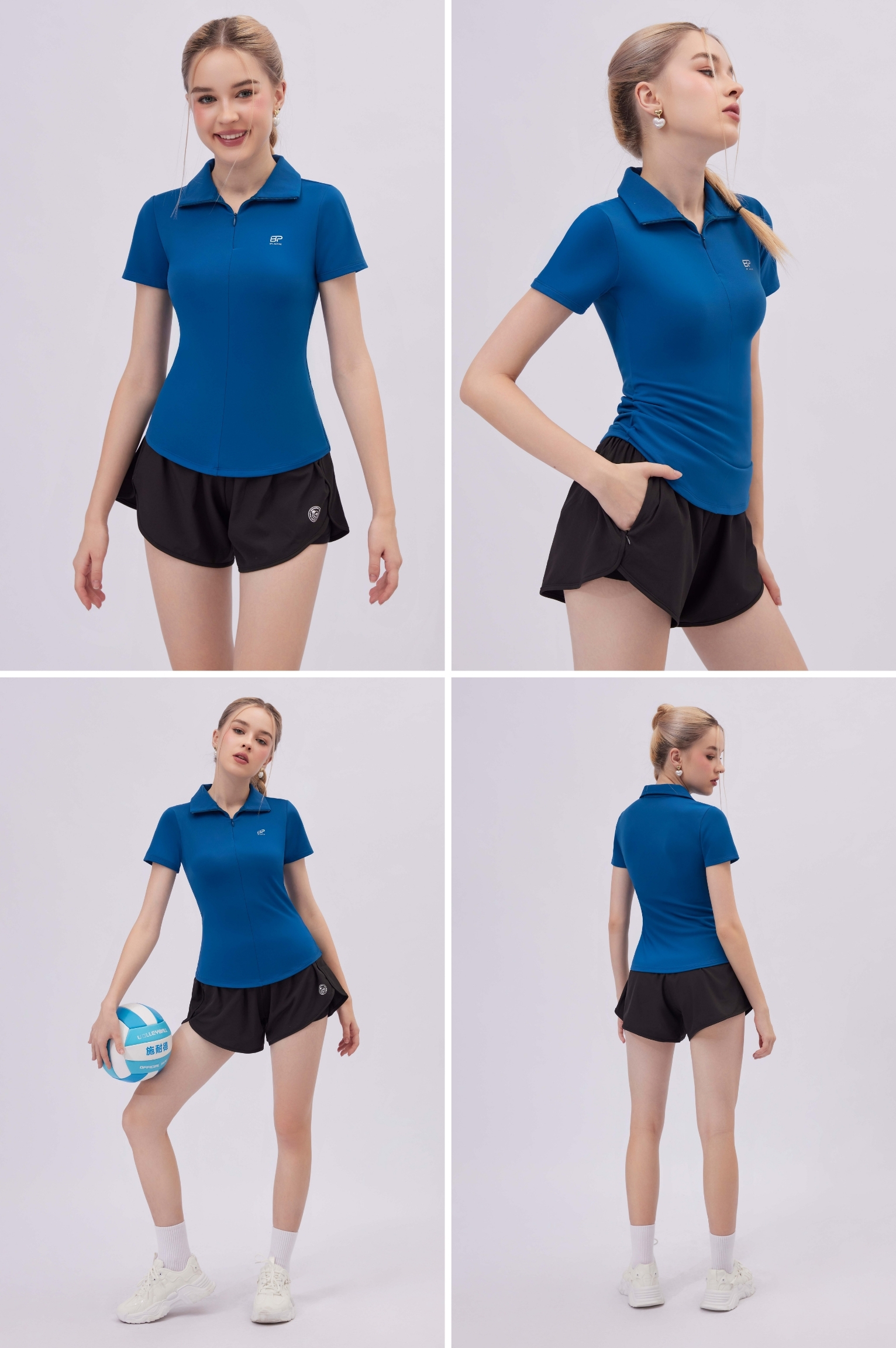 Quần bơi short 2 lớp DTF - Đen