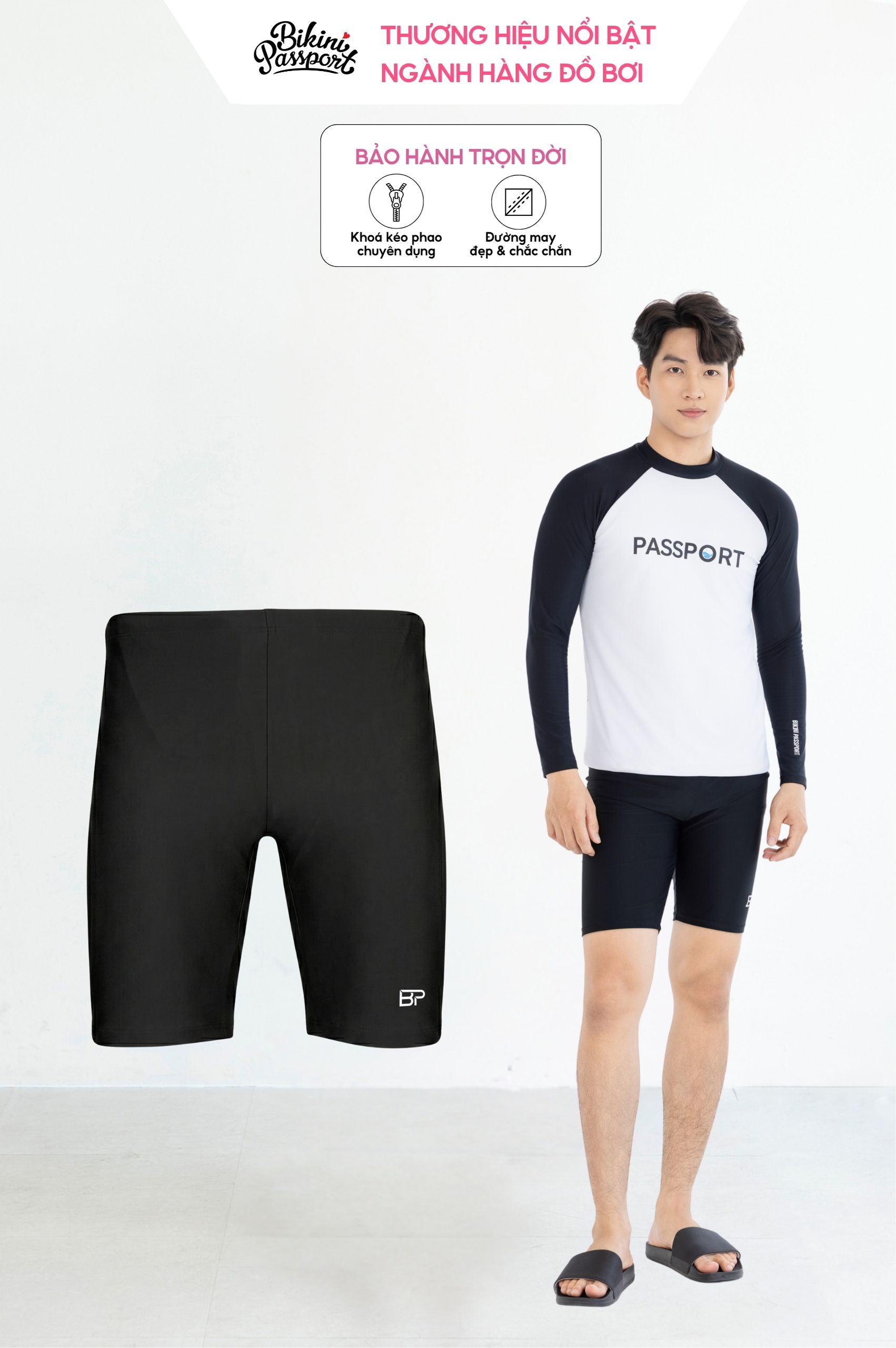Quần short nam dạng ôm - BSV008_BL