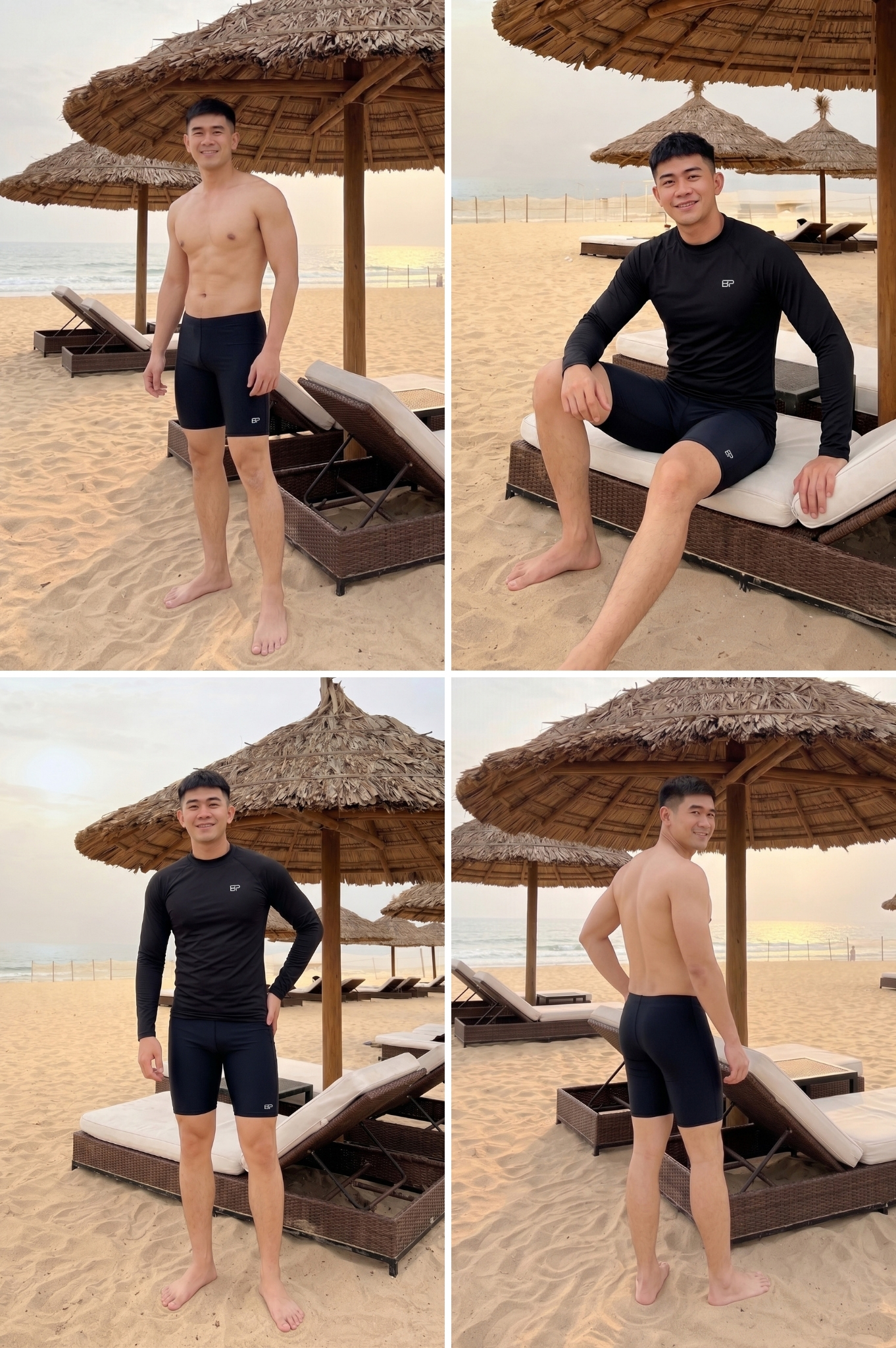 Quần short nam dạng ôm - BSV008_BL