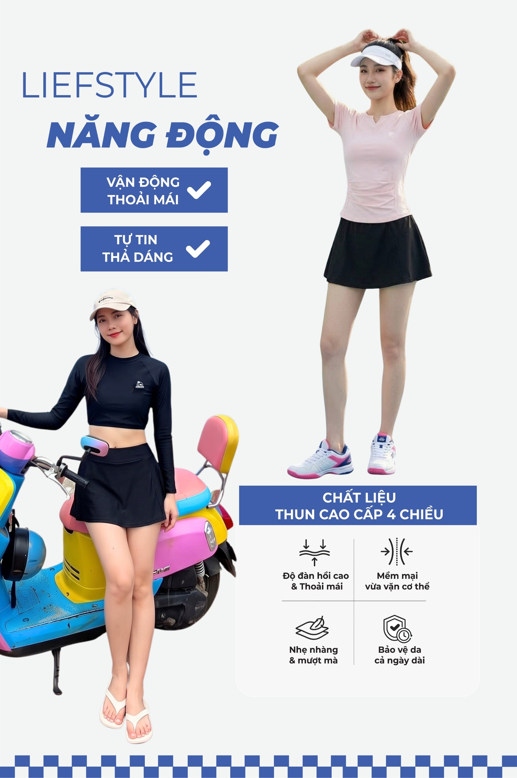 Váy bơi 2 lớp - BS576_BL