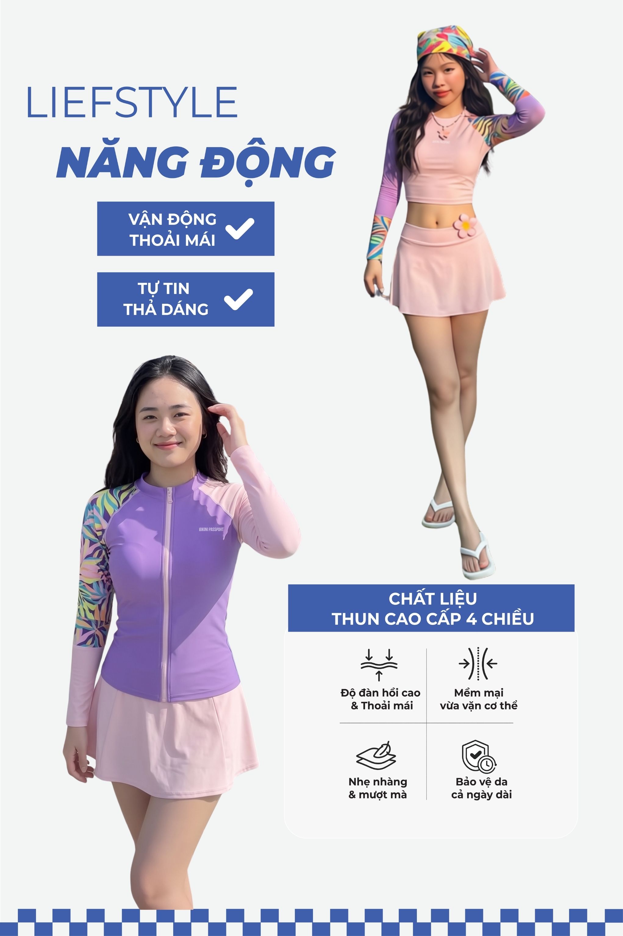 Váy bơi 2 lớp - BS576_PK
