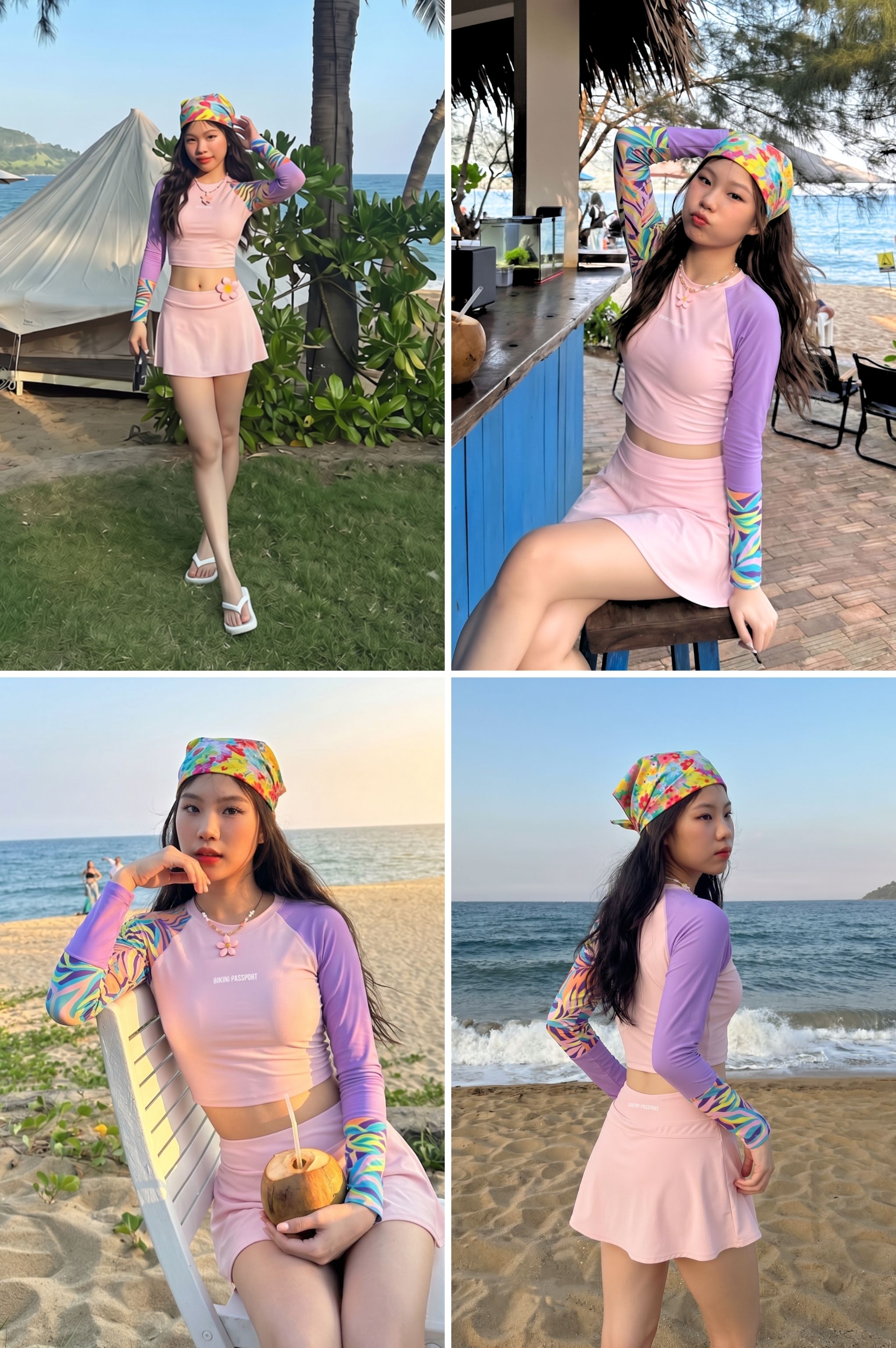 Váy bơi 2 lớp - BS576_PK