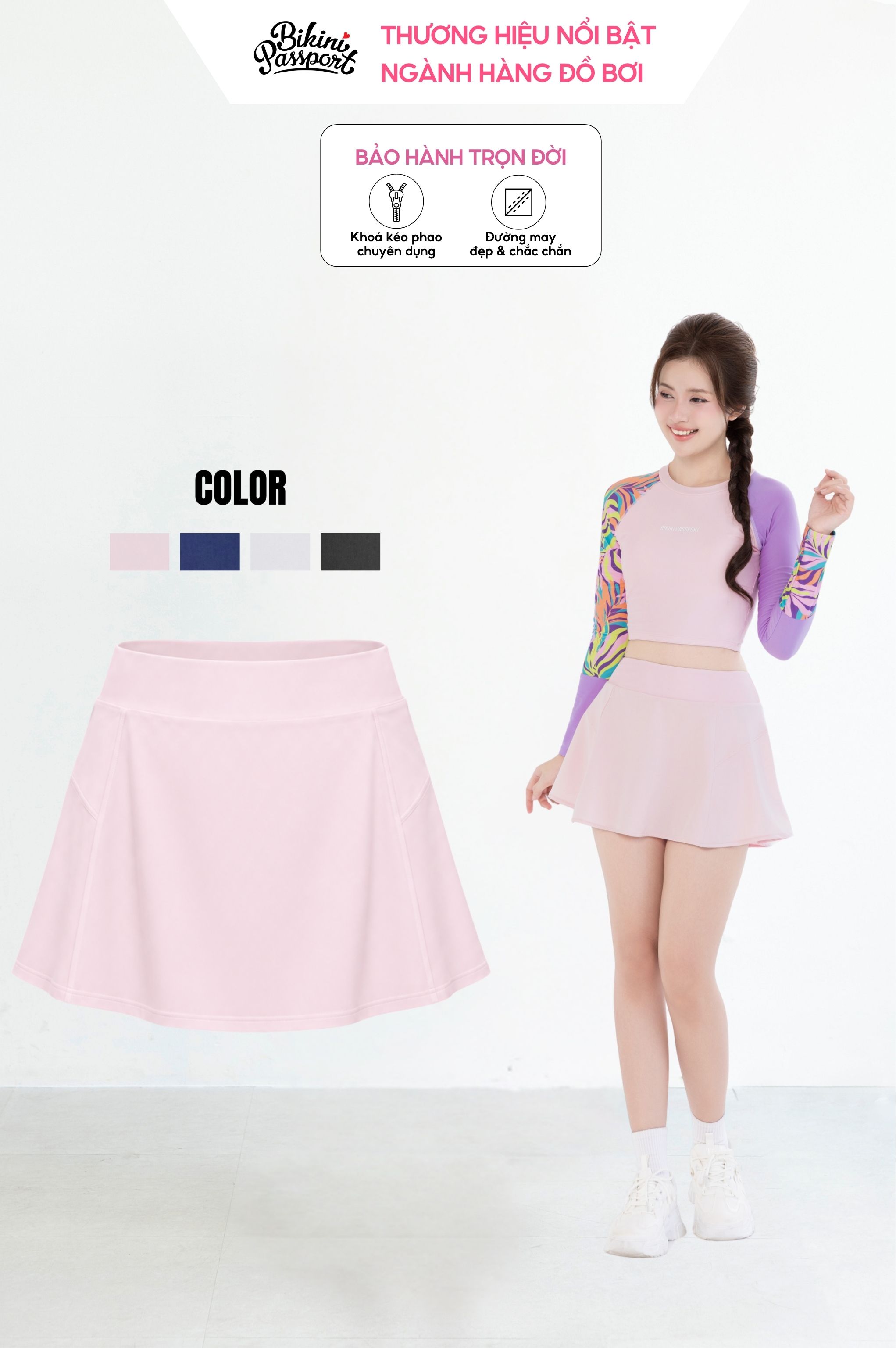 Váy bơi 2 lớp - BS576_PK