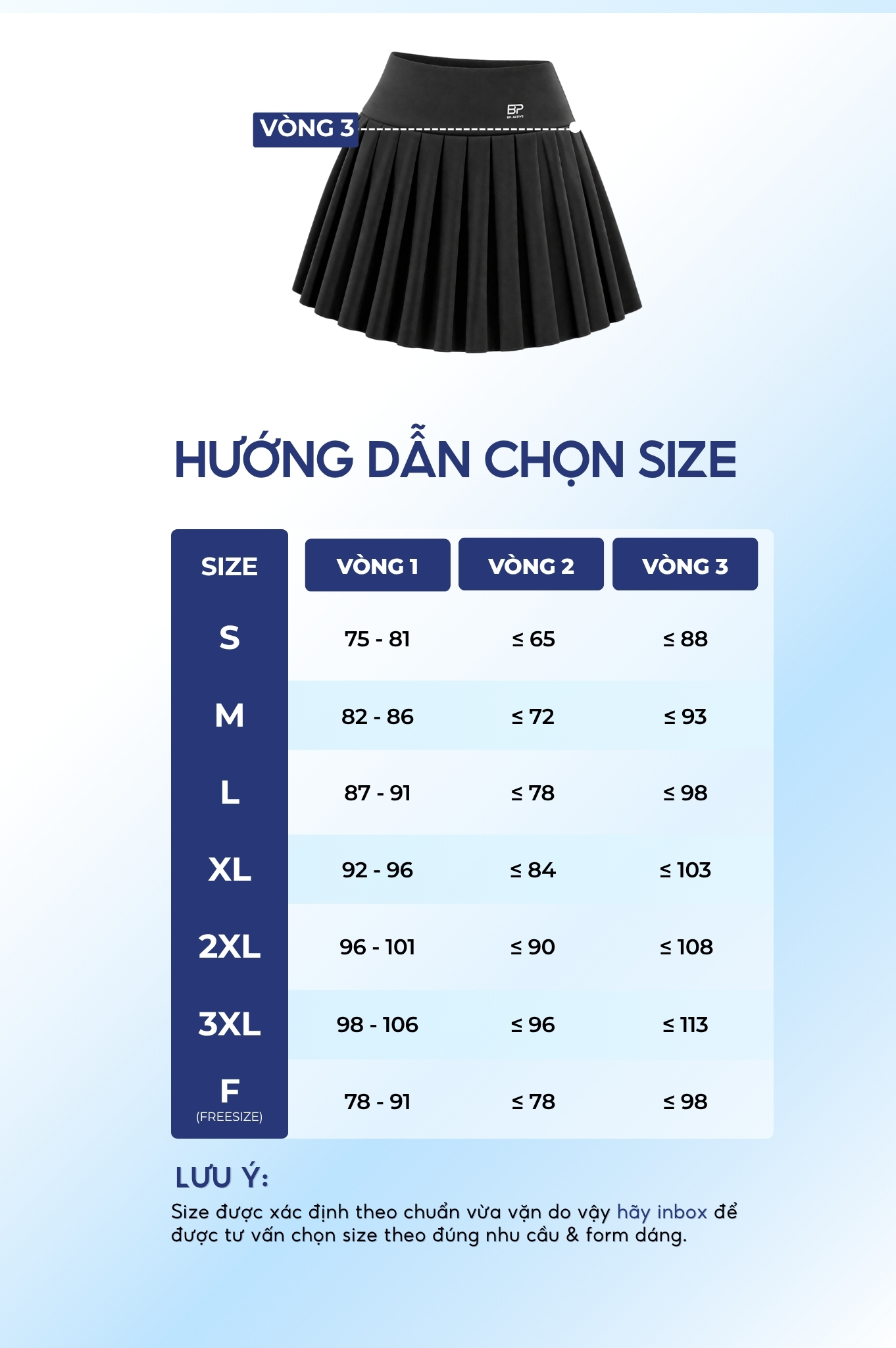 Váy xòe thể thao đa năng - Màu Đen