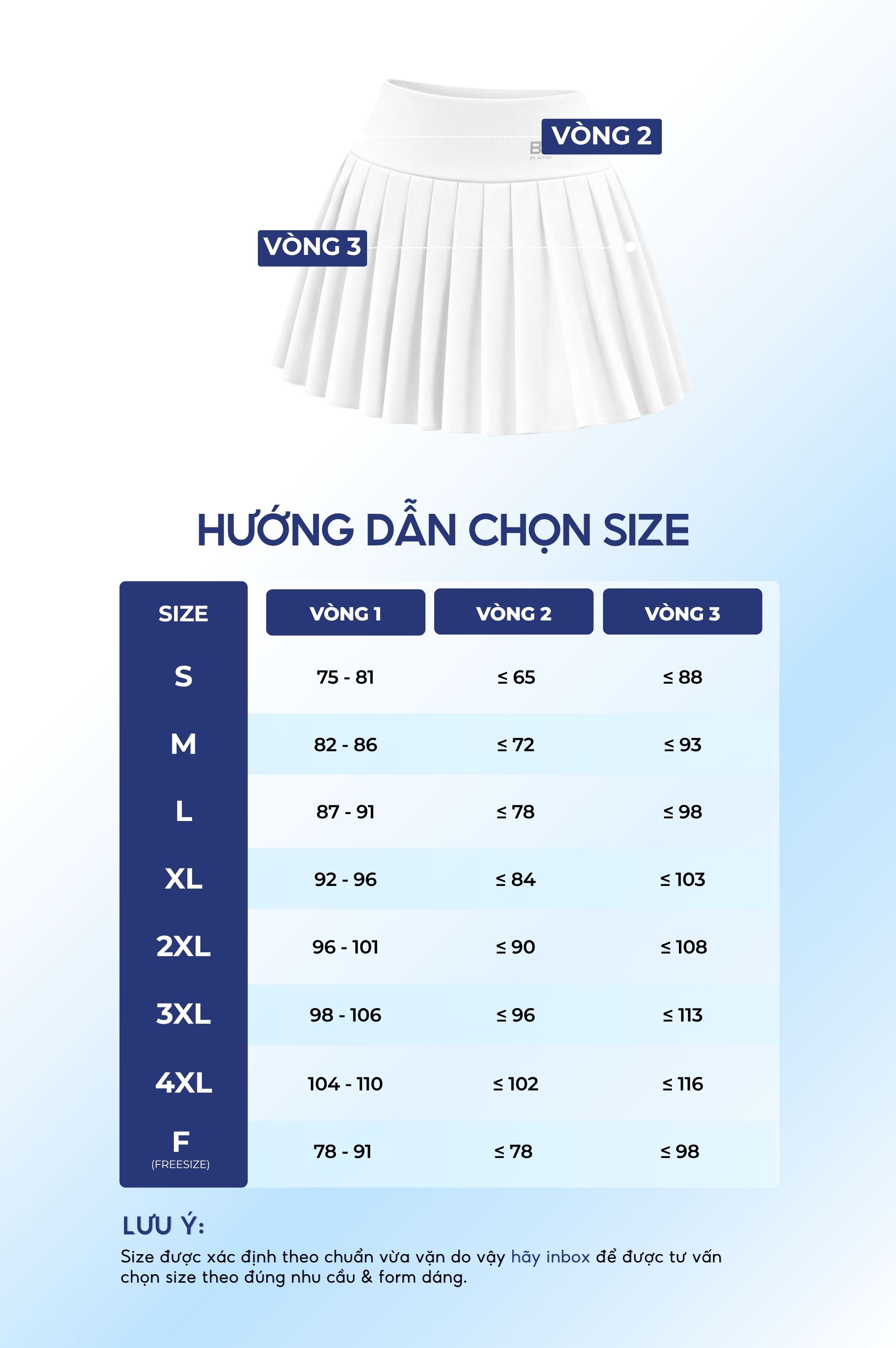 Váy xòe thể thao đa năng - Màu Trắng