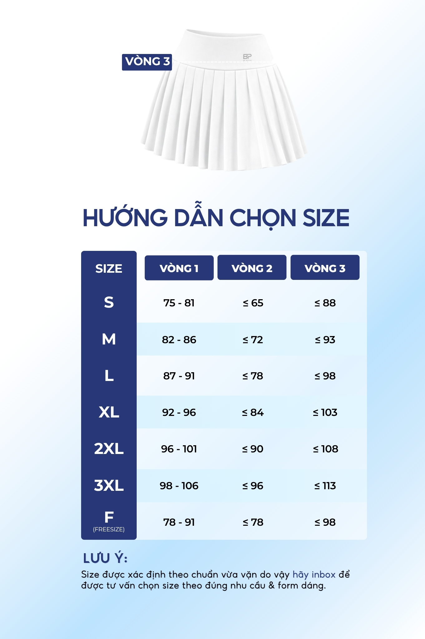 Váy xòe thể thao đa năng - Màu Trắng