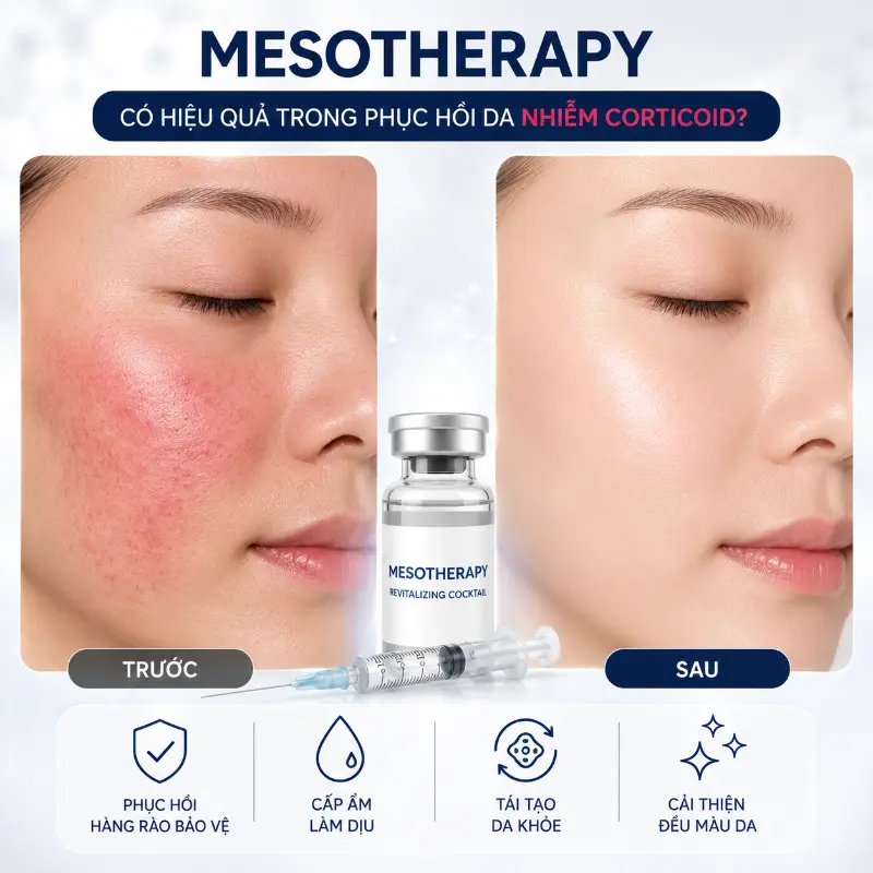 Mesotherapy Có Hiệu Quả Trong Phục Hồi Da Nhiễm Corticoid?