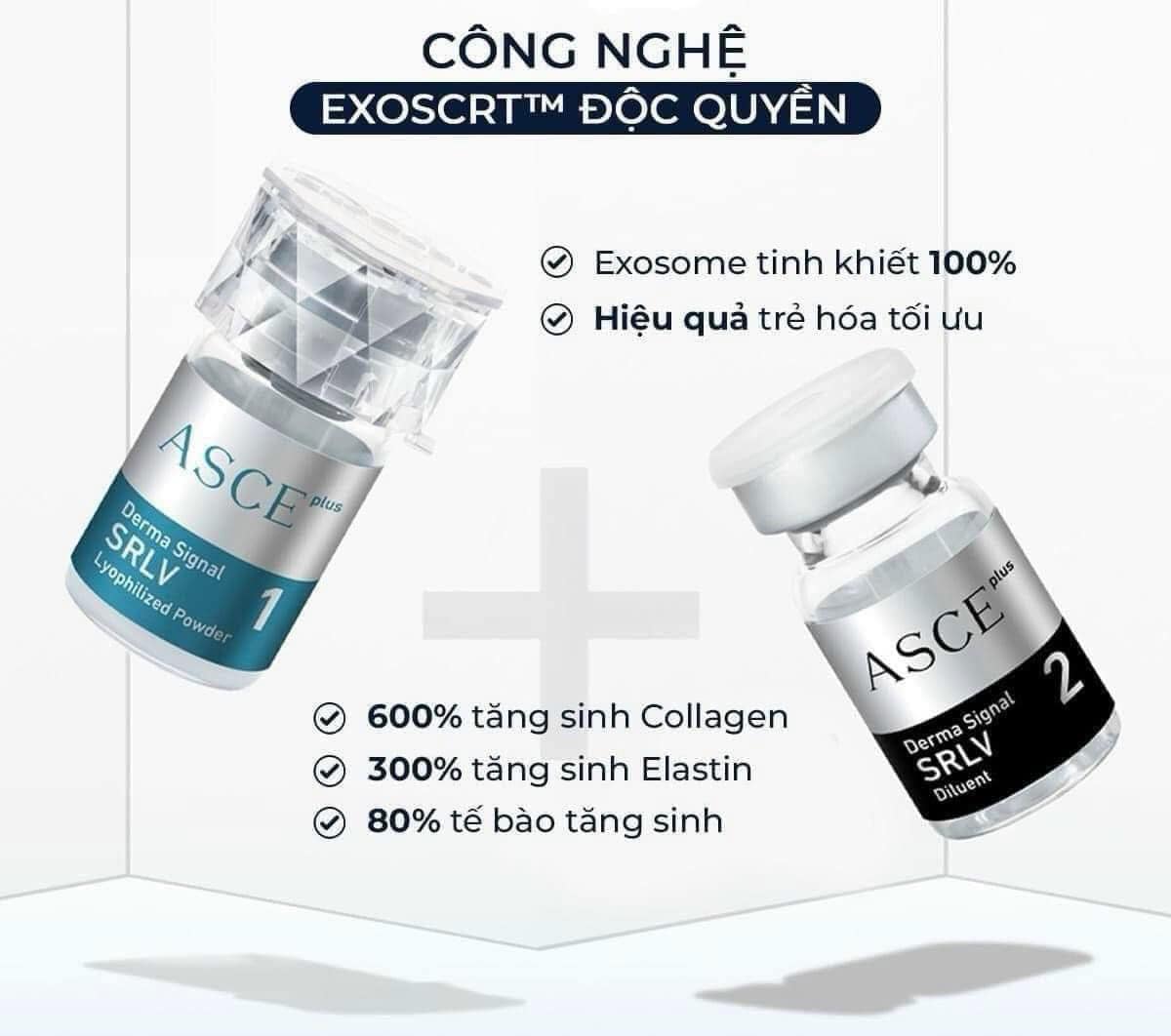 Review Exosome ASCE Plus SRLV – Cấy căng bóng da tế bào gốc Hàn Quốc