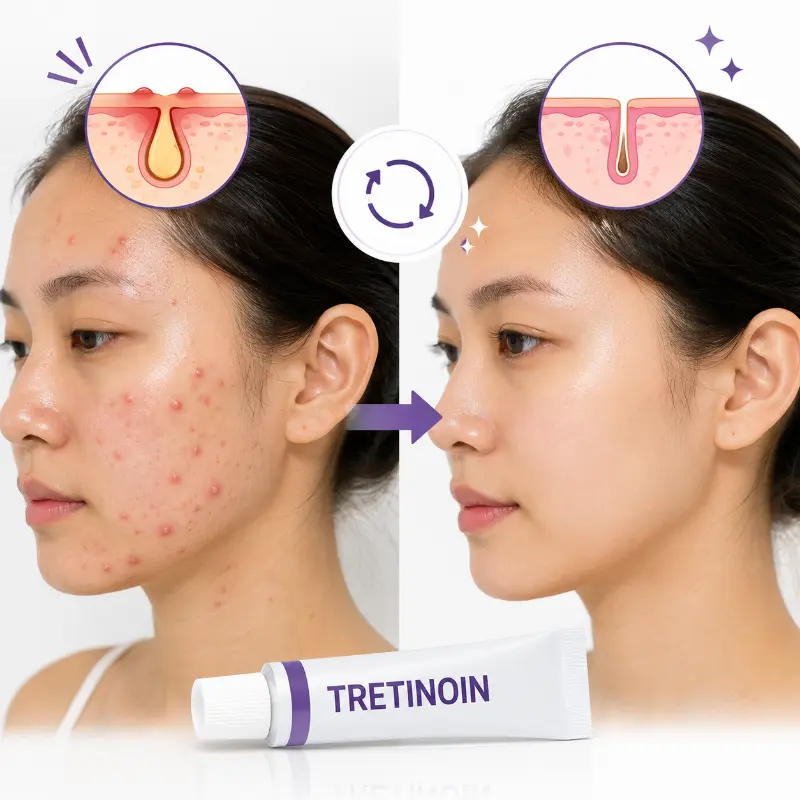 Tretinoin Bị Nổi Mụn Nhiều Hơn: Có Nên Dừng Không?