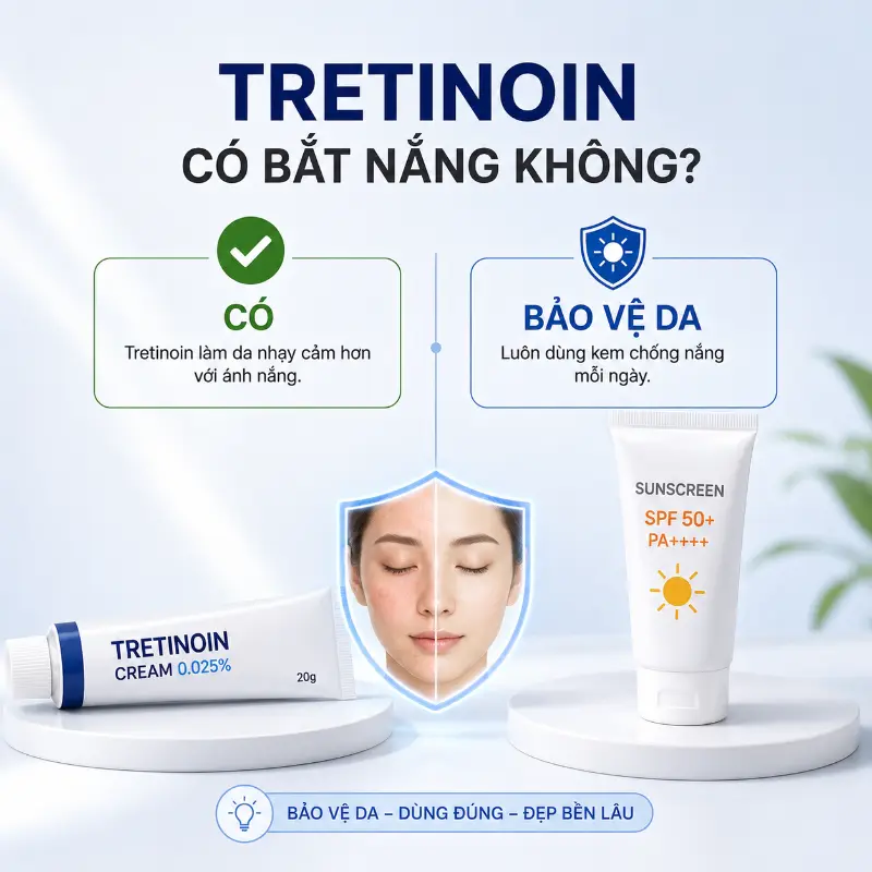 Tretinoin Có Bắt Nắng Không?