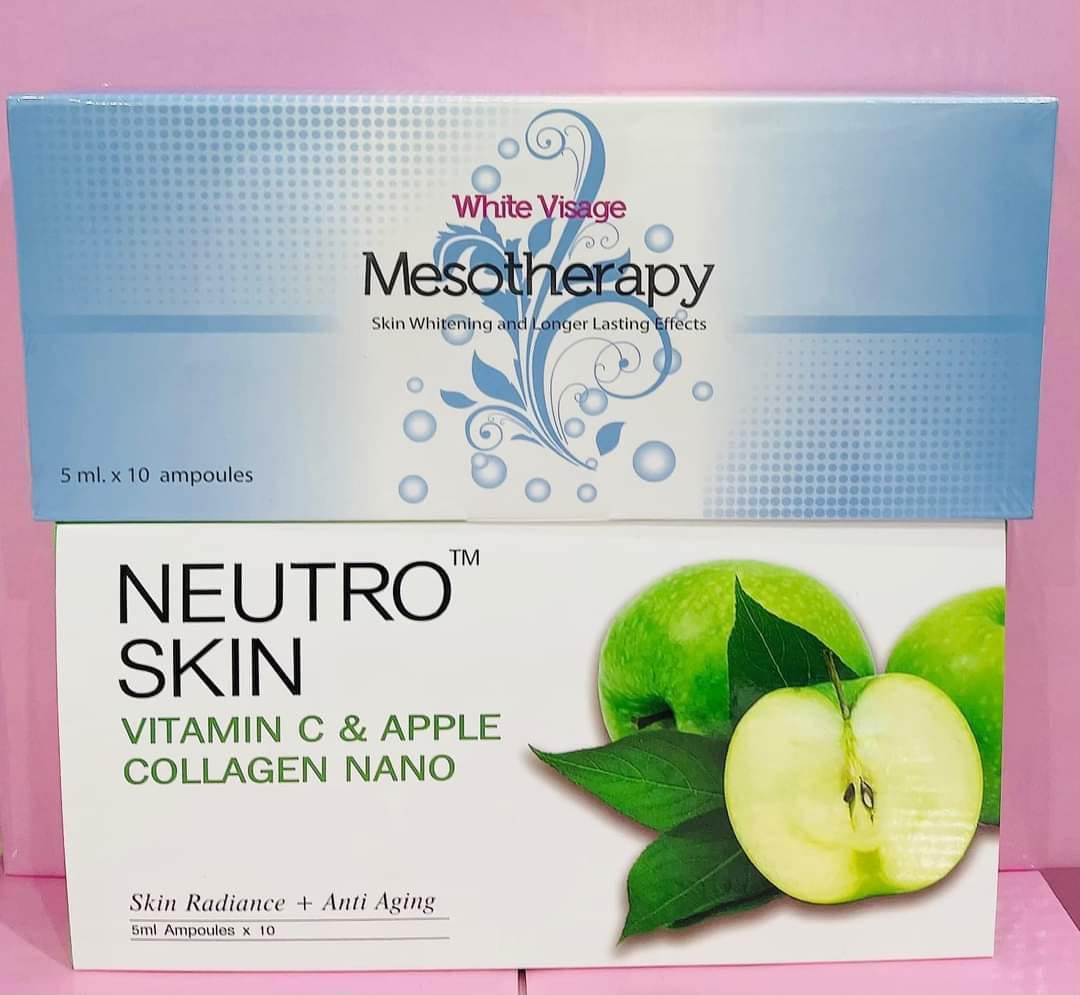 1 cặp tiêm căng bóng Meso White Radiance và vitamin táo Neutro Skin Vitamin C &Apple Collagen Nano