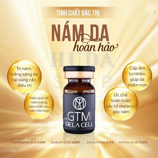 Tinh chất mờ nám GTM Melacell 10 x 3.5ml Gold Cell