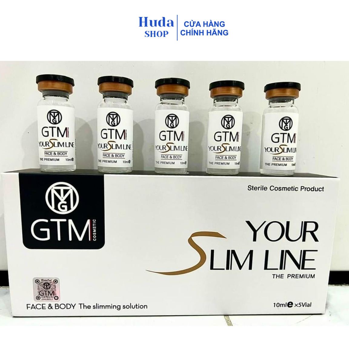 Tinh chất tan mỡ bụng giảm béo GTM Your slim line 5 x 10ml Gold Cell