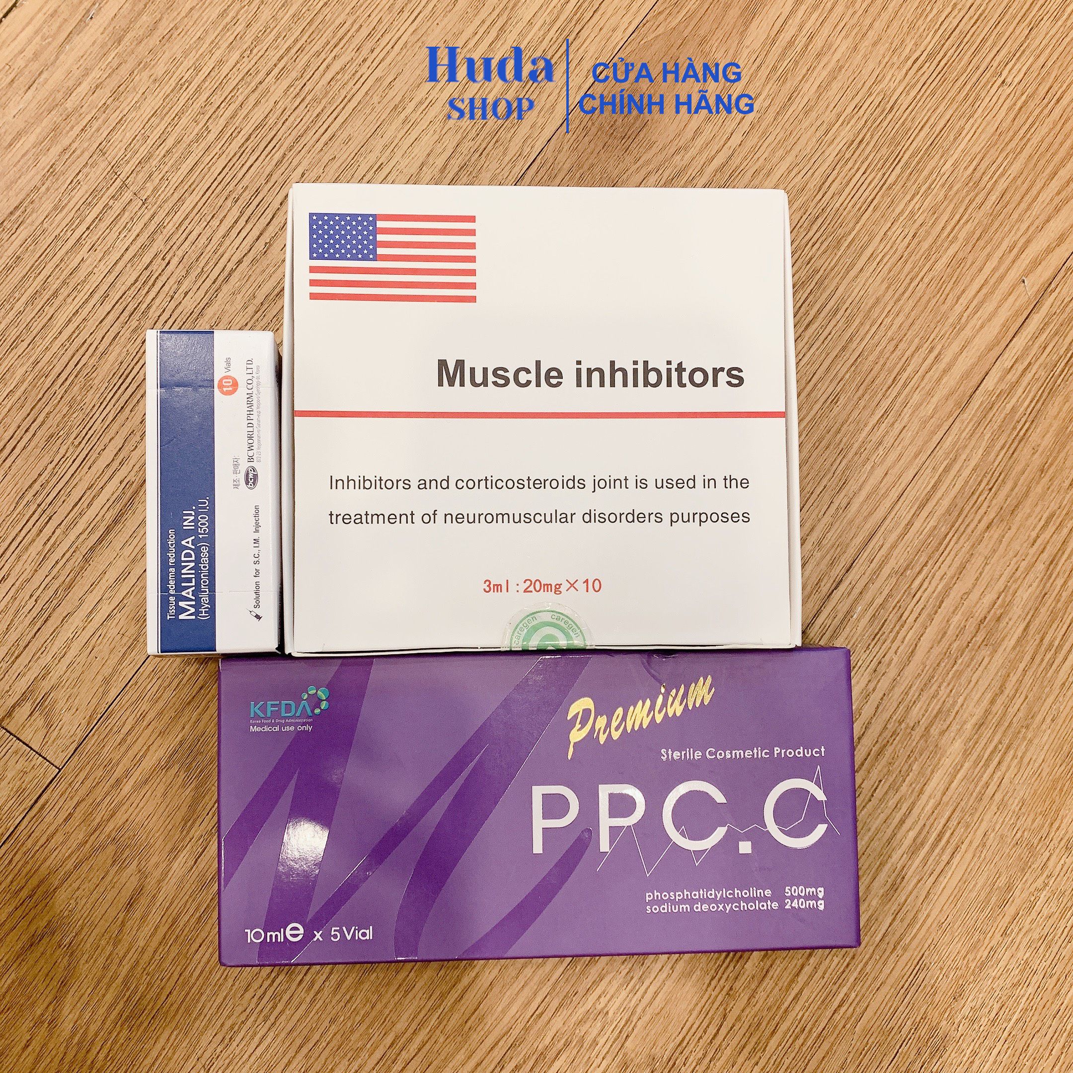 Combo tan mỡ giảm béo PPC.C 5 x 10ml Gold Cell, Muscle, Malinda