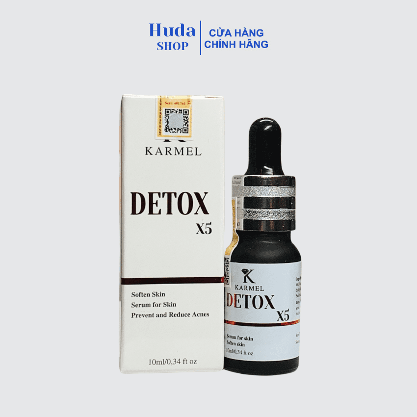 Serum Mụn Detox X5 Karmel 10ml trị mụn ẩn, mụn viêm mờ thâm mụn