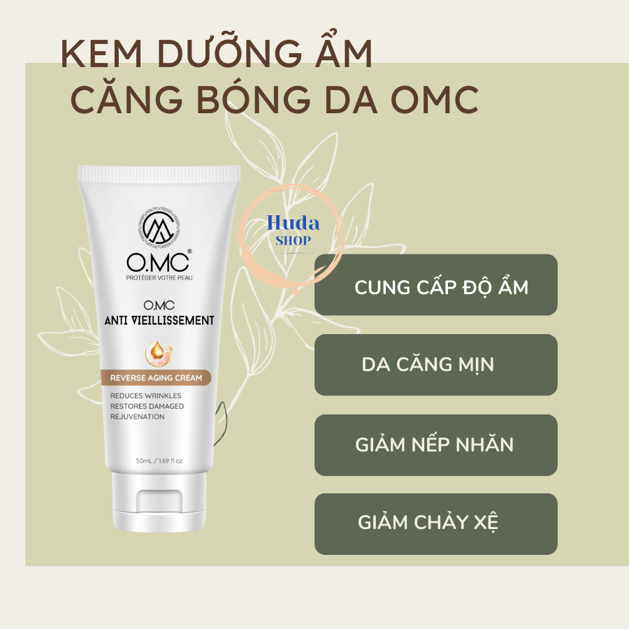 Kem giữ ẩm, dưỡng ẩm căng mịn da OMC Anti Vieillissement 50ml