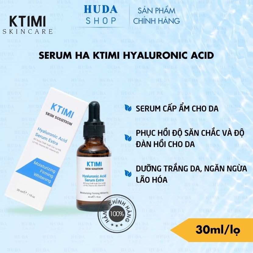 Serum cấp ẩm HA KTIMI HYALURONIC ACID cho da căng mịn