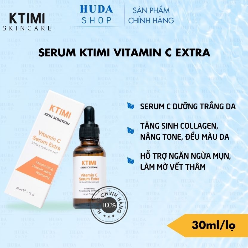 Serum dưỡng ẩm, dưỡng da trắng sáng KTIMI Vitamin C 30ml