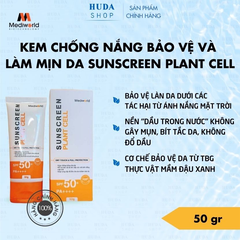 Kem chống nắng Mediworld Sunscreen Plant Cell bảo vệ mịn da