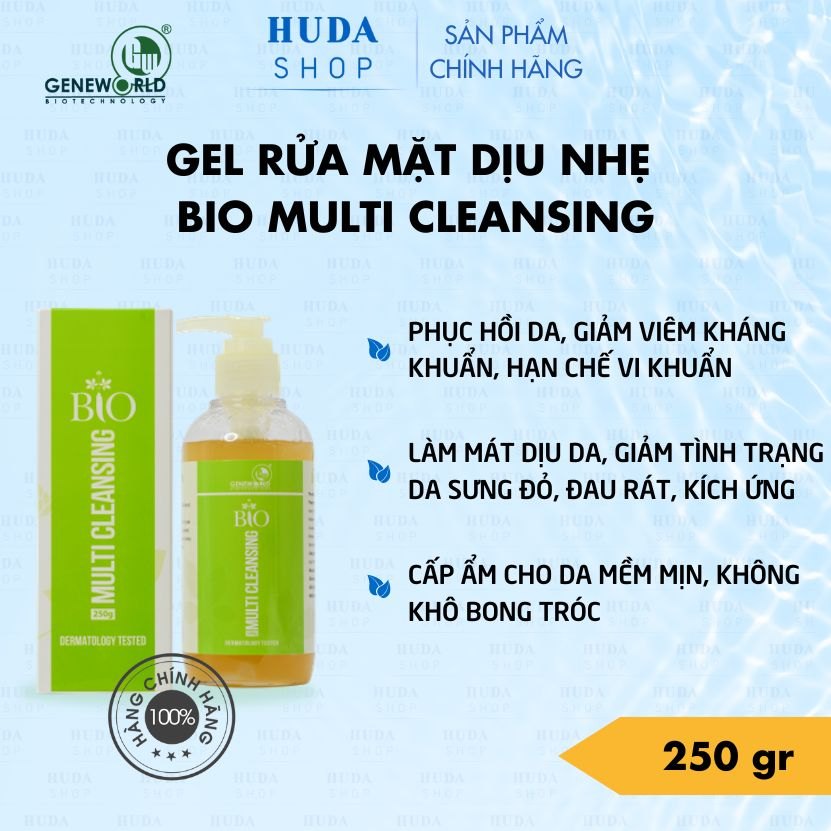 Sữa rửa mặt Organic Geneworld - Bio Multi Cleansing tẩy trang rửa mặt