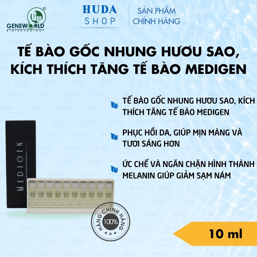 Tế bào gốc nhung hươu Medigen Geneworld tái tạo làn da cải thiện da bỏng