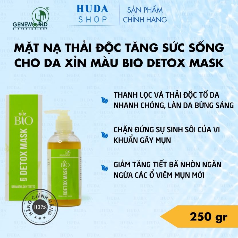 Mặt nạ thải độc cho da Bio Detox Mask Geneworld thanh lọc da 80g – 250g