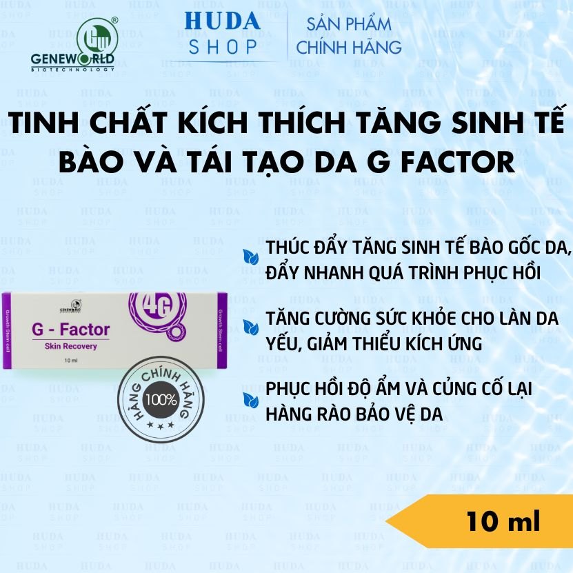 Tinh chất dưỡng da phục hồi da G factor Geneworld nuôi dưỡng da sau peel, lazer