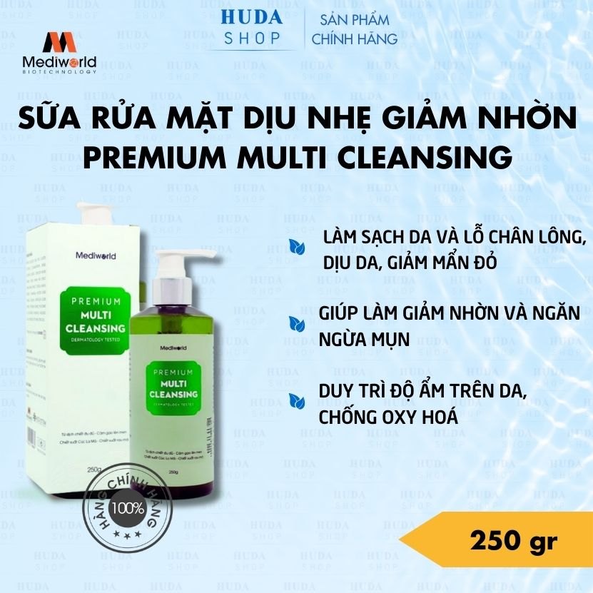 Sữa rửa mặt dịu nhẹ sạch sâu giảm nhờn Premium Multi Cleansing Mediworld