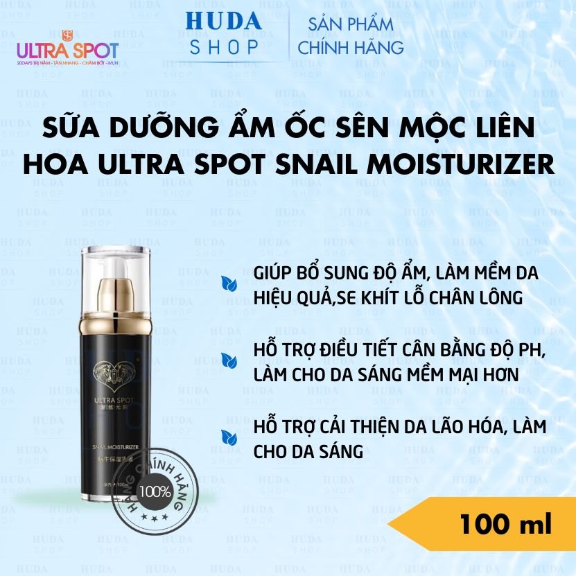 Sữa dưỡng ẩm ốc sên Mộc Liên Hoa Ultra Spot chính hãng 100ml