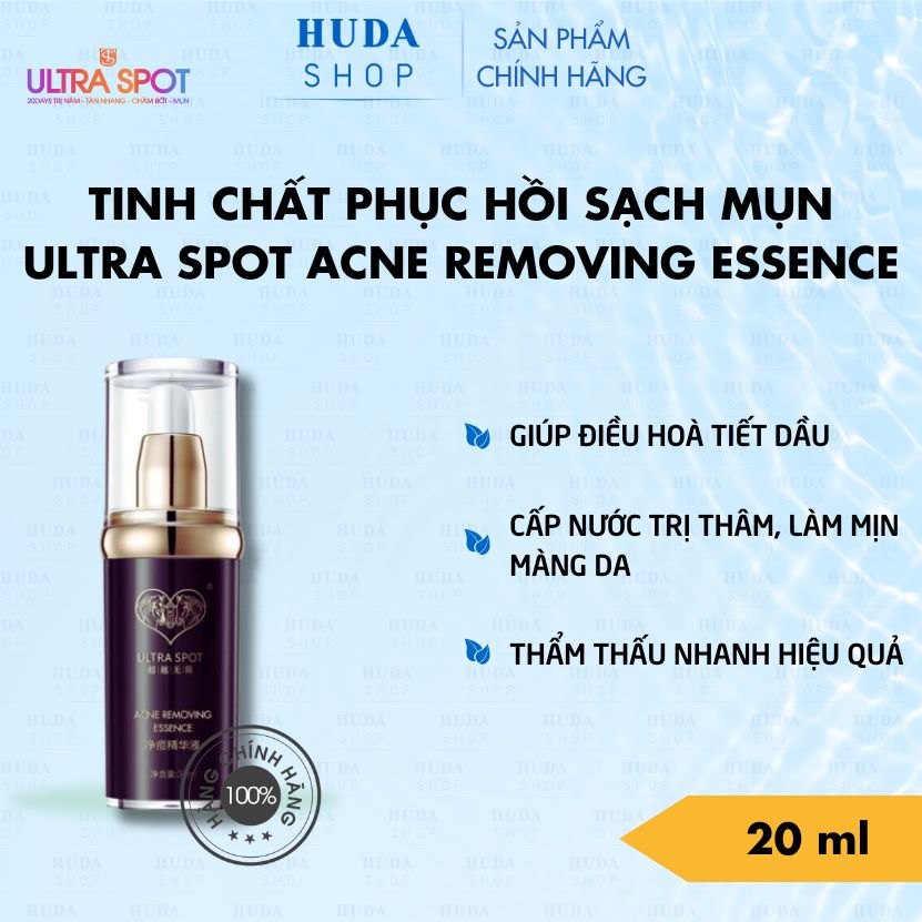 Tinh chất phục hồi sạch mụn Mộc Liên Hoa Ultra Spot chính hãng 20ml