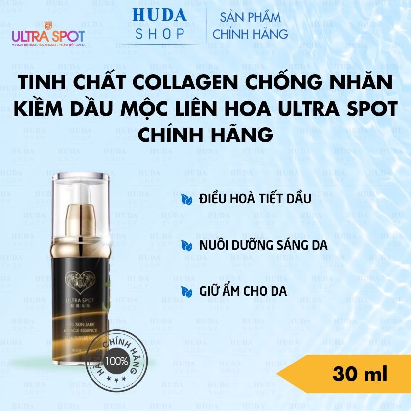 Tinh chất Collagen chống nhăn kiềm dầu Mộc Liên Hoa Ultra Spot chính hãng 30ml