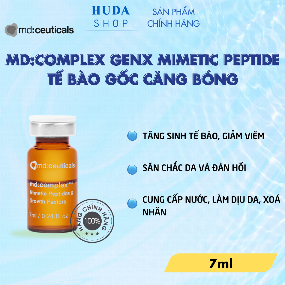 Meso tế bào gốc Md:Complex Genx Mimetic Peptide & Growth Factors MD: Ceuticals 7ml