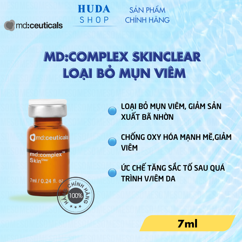 Meso trị mụn Md:Complex Skinclear Md:Complex Nct-Hyal Revitalizing MD: Ceuticals 7ml