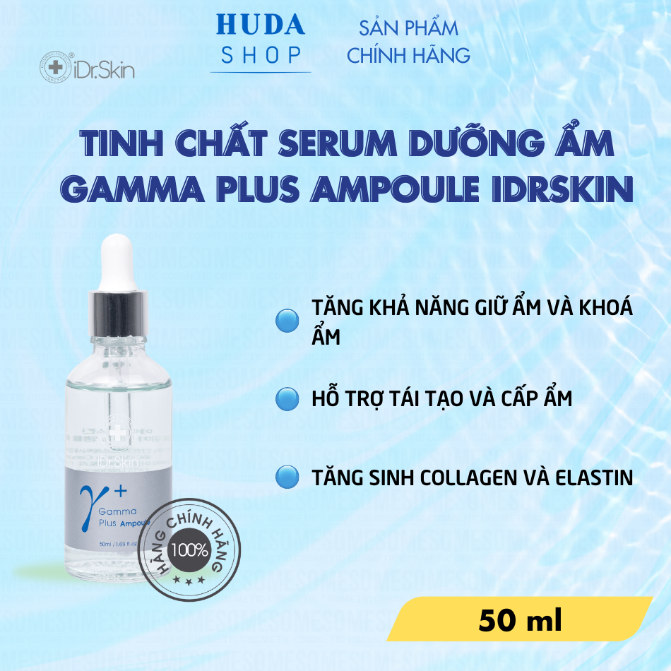 Serum cấp ẩm căng bóng da Idr.Skin Gamma Plus Ampoule 50ml