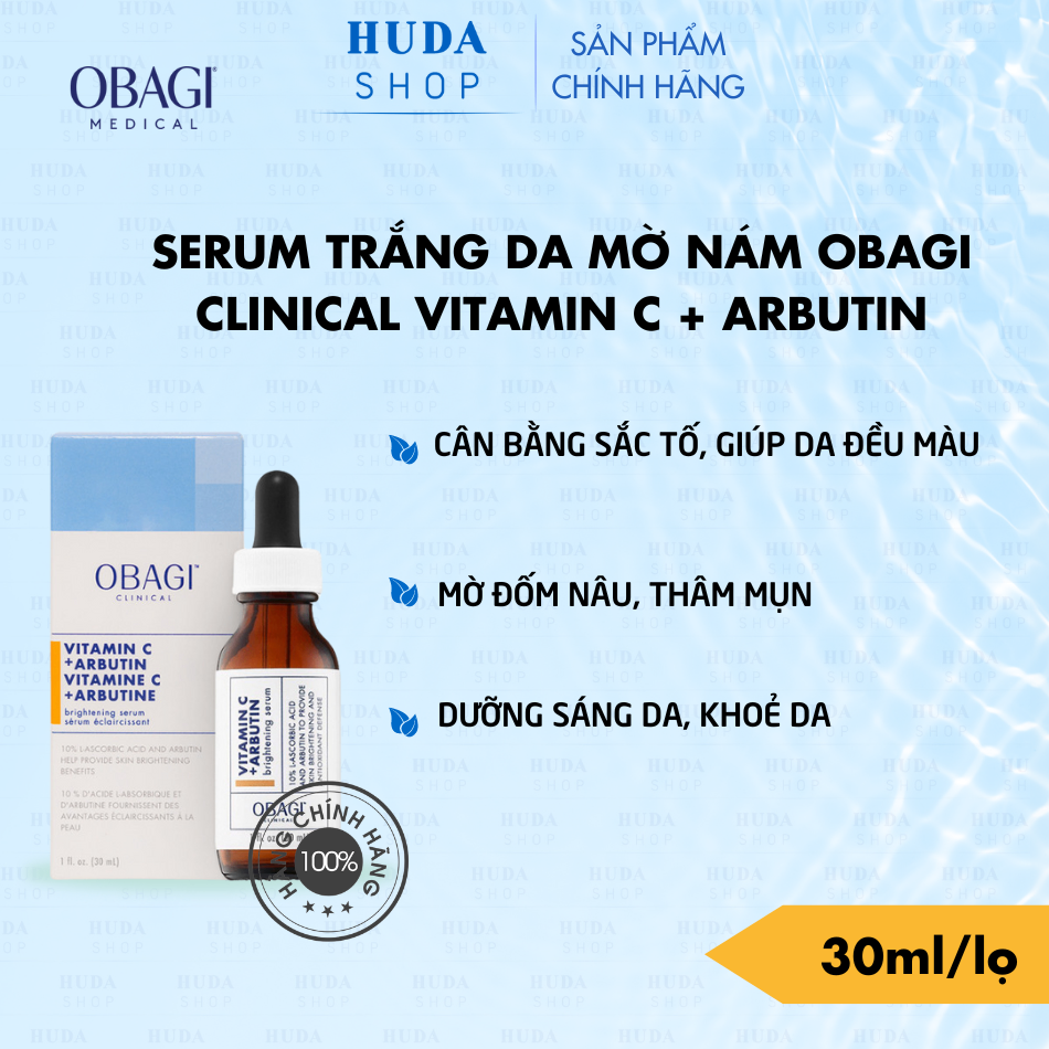 Tinh Chất Dưỡng Sáng Da Obagi Clinical Vitamin C+ Arbutin Brightening 30ml