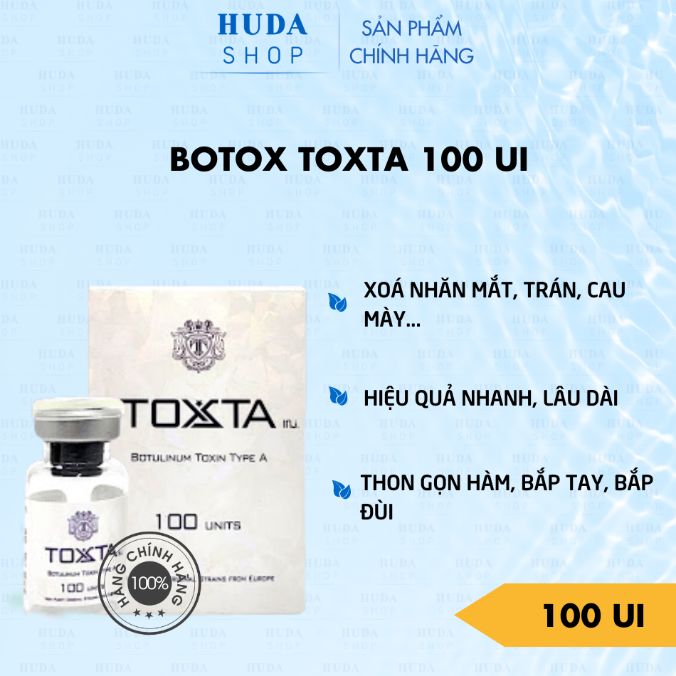 Botox Toxta 100 Unit Hàn Quốc - Tiêm xóa nhăn thon gọn hàm bắp tay chân