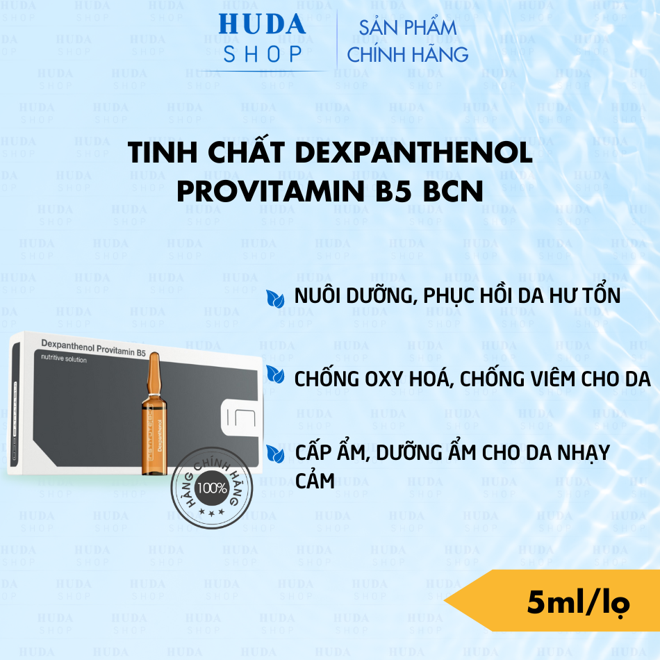 Tinh chất Dexpanthenol Provitamin B5 BCN Tây Ban Nha - Phục hồi da , giữ ẩm, dịu da