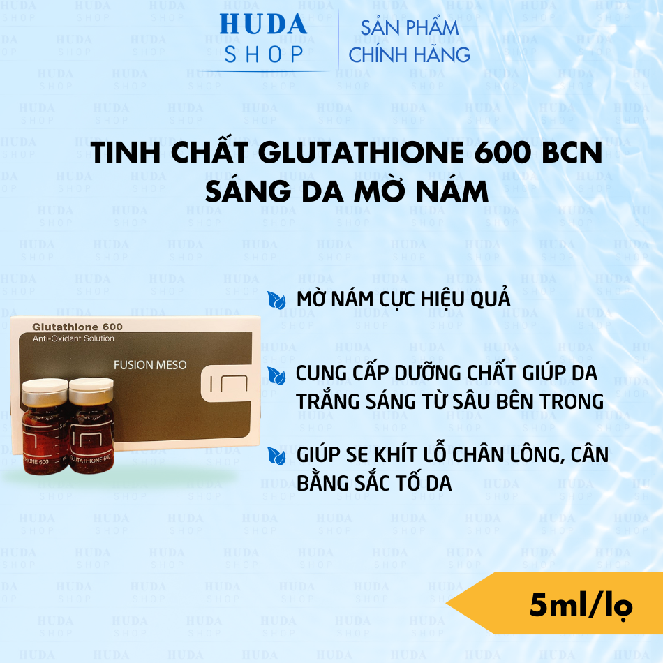 Tinh chất BCN Tây Ban Nha Glutathione 600mg trắng da mờ thâm nám