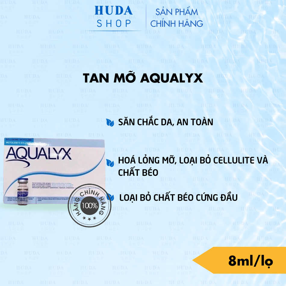 Tinh chất Aqualyx Tan Mỡ Giảm Béo Italy Chính Hãng 1 lọ