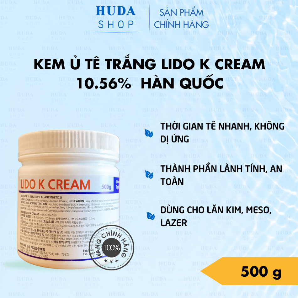 Kem ủ tê trắng Lido K Cream 10.56% chuẩn Hàn Quốc